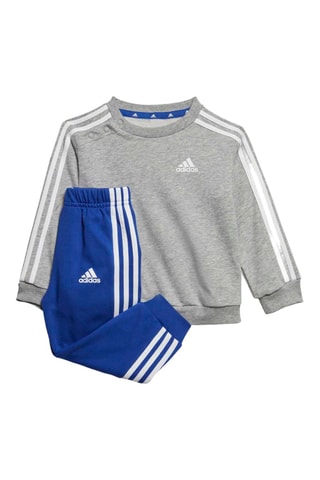 Sweat et pantalon - Gris chiné et bleu roi
