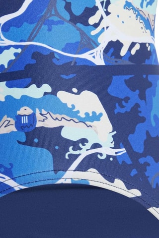 Maillot 1 pièce Wave AOP - Bleu marine