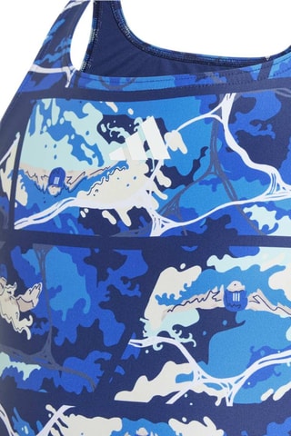 Maillot 1 pièce Wave AOP - Bleu marine