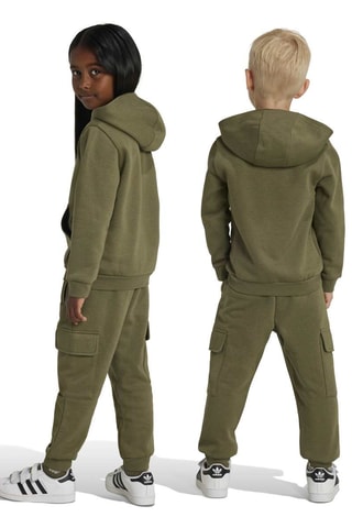 Sweat à capuche et pantalon cargo - Vert olive