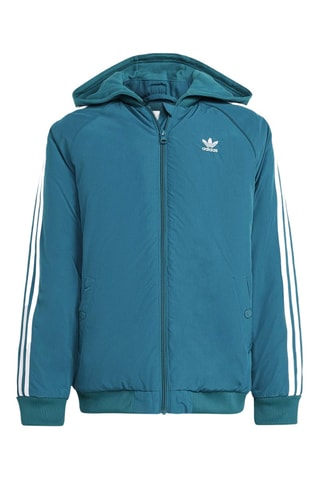 Bomber à capuche - Bleu canard