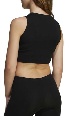 Crop top Rib tank - Noir