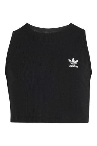 Crop top Rib tank - Noir