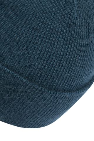 Bonnet en laine recyclée - Bleu canard