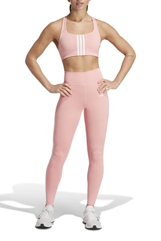Brassière d’entraînement push-up Powerimpact 3 bandes - Rose