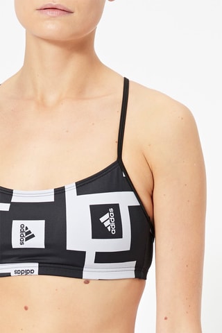 Maillot 2 pièces push-up Bars Aop Noir et blanc