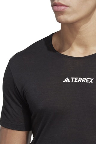 T-shirt de trail running en mérinos Agravic Pro - Noir