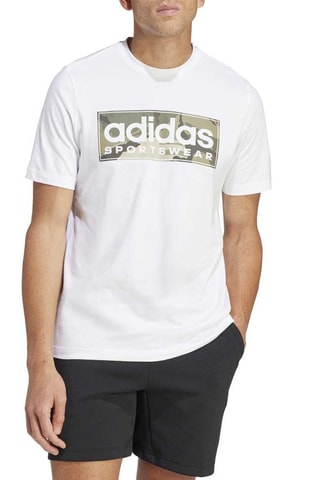 T-shirt Camo Linear - Blanc