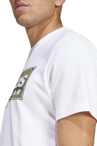 T-shirt Camo Linear - Blanc