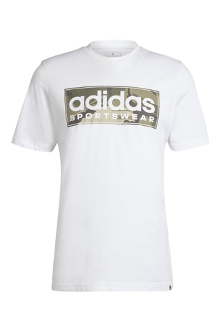 T-shirt Camo Linear - Blanc