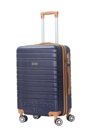 Handbagagetrolley Madeleine Marineblauw en Camel