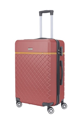 Handbagagetrolley Odeon (S) - 55 cm  - Rood, bruin en zilverkleurig