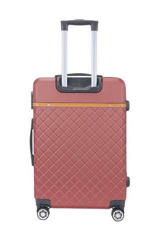 Handbagagetrolley Odeon (S) - 55 cm  - Rood, bruin en zilverkleurig