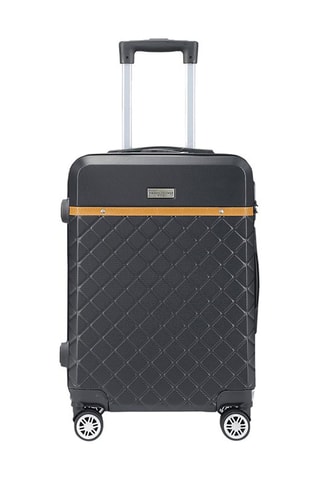 Set de 3 valises Odeon (S/M/L) - 55/65/75 cm  - Noir, marron et argenté