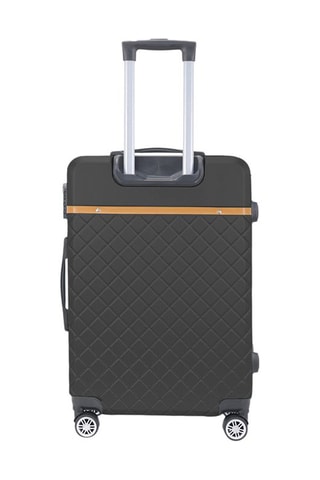 Set de 3 valises Odeon (S/M/L) - 55/65/75 cm  - Noir, marron et argenté