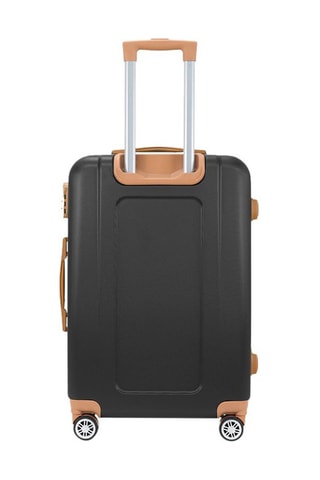Set de 3 valises Trocadero (S/M/L) - 55/65/75 cm  - Noir, marron et argenté