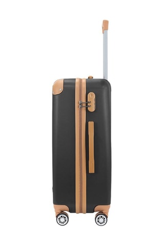 Set de 3 valises Trocadero (S/M/L) - 55/65/75 cm  - Noir, marron et argenté