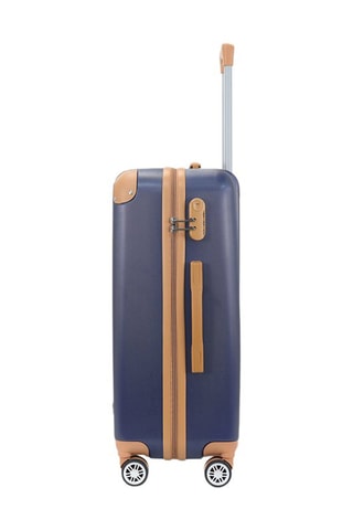 Valise cabine et valise semaine Trocadero (S/M) - 55/65 cm  - Bleu, marron et argenté