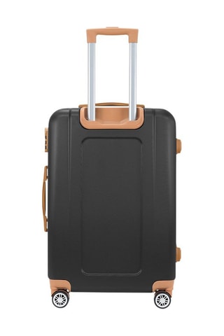 Valise cabine et valise semaine Trocadero (S/M) - 55/65 cm  - Noir, marron et argenté