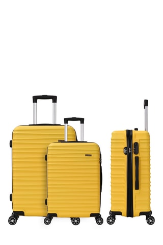 Set de 3 valises Lena (S/M/L) - 55/65/75 cm  - Moutarde