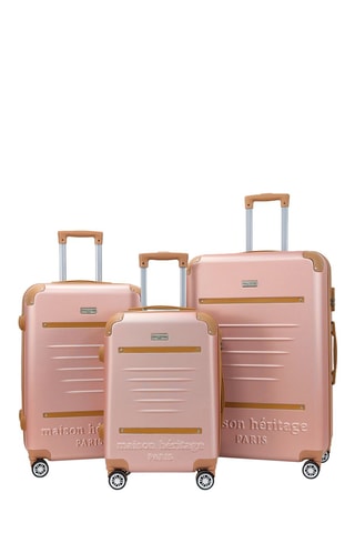 Set de 3 valises (S/M/L) Trocadero - Doré rose