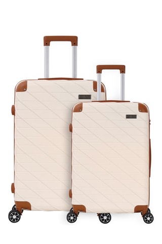 Valise cabine et valise semaine Saint Germain Corner (S/M) - Crème