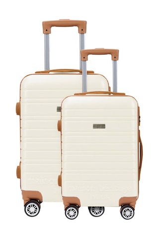 Valise cabine et valise semaine Madeleine (S/M) - Crème