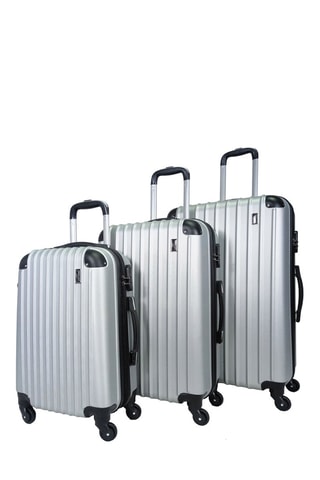 Set de 3 valises Corner (S/M/L) - 55/65/75 cm - Gris silver