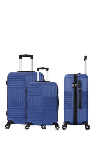Set de 3 valises (S/M/L) Capri - 55/ 65/ 75 cm  - Bleu
