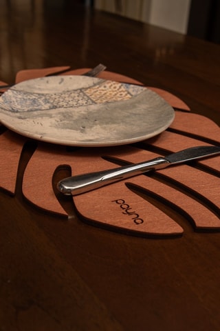 6 individuais de mesa em madeira - 33 x 45 cm