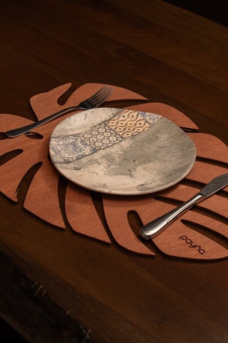 6 individuais de mesa em madeira - 33 x 45 cm