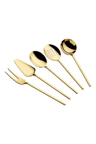 5 utensílios em aço inoxidável