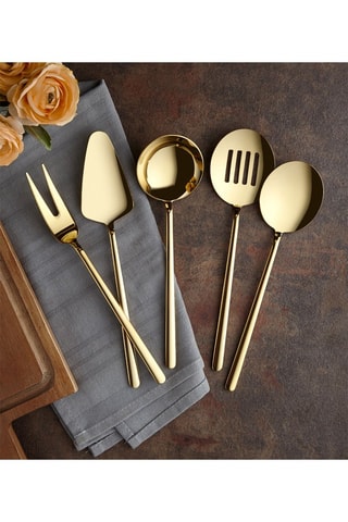 5 utensílios em aço inoxidável
