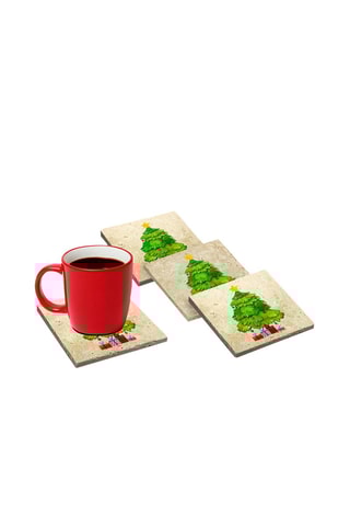 4 bases de copo de pedra  10 x 10 x 1 cm
