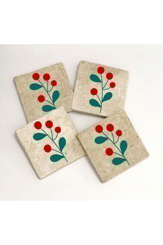 4 bases de copos - 10 x 10 cm