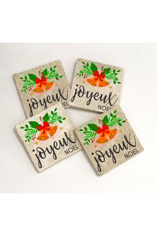 4 bases de copos - 10 x 10 cm
