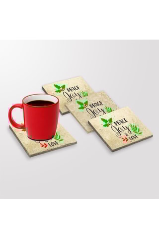 4 bases de copos - 10 x 10 cm