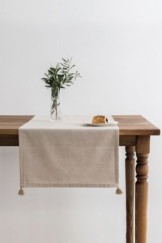 Toalha de mesa retangular - Bege - 50 x 150 cm