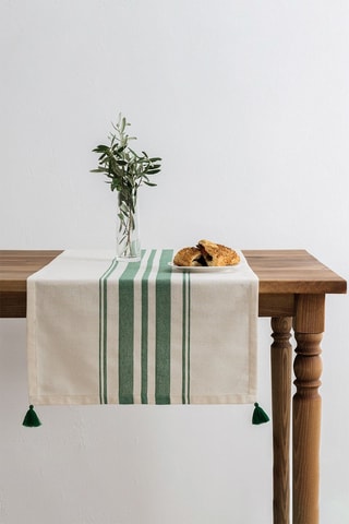 Toalha de mesa retangular - Verde-escuro - 50 x 150 cm 