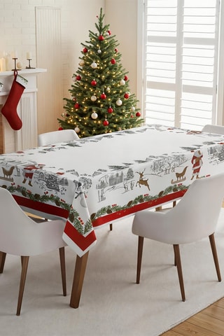 Toalha de mesa retangular - Branco - 160 x 220 cm