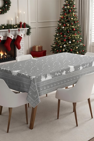 Toalha de mesa retangular - Cinzento-claro - 160 x 220 cm