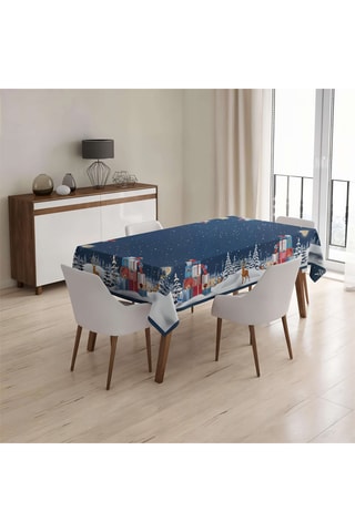 Toalha de mesa retangular - Azul-cobalto - 160 x 220 cm