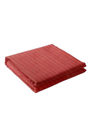 Toalha de mesa retangular - Vermelho e castanho-claro - 140 x 180 cm