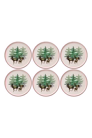 6 pratos de sobremesa em porcelana - 19,3 cm