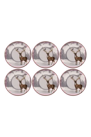 6 pratos de sobremesa em porcelana - 19,3 cm