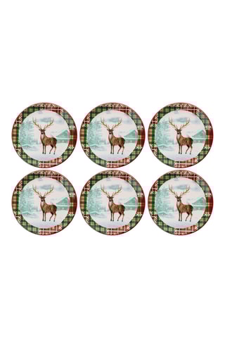 6 pratos de sobremesa em porcelana - 19,3 cm