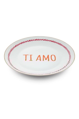 6 pratos rasos em porcelana - 27 cm