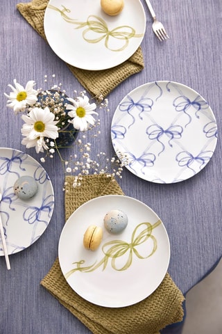 4 pratos rasos em porcelana - 21 cm