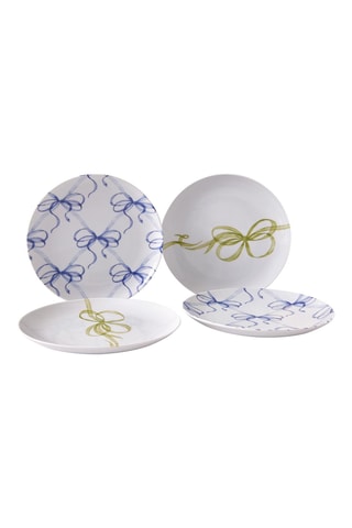 4 pratos rasos em porcelana - 21 cm