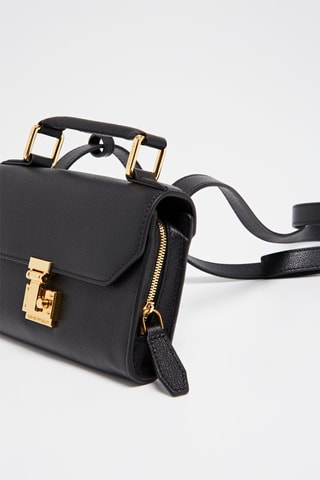 Sac à main en cuir - Noir 